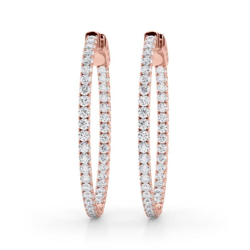 Astree Inside-out Diamond Hoop Earrings