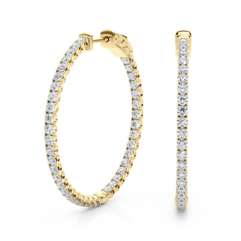 Astree Inside-out Diamond Hoop Earrings