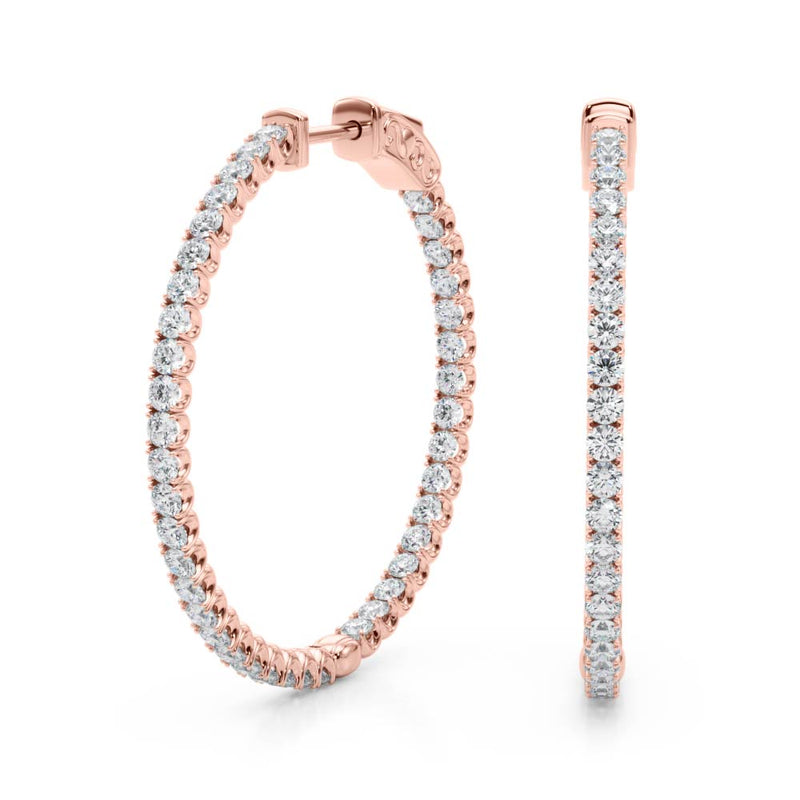 Astree Inside-out Diamond Hoop Earrings