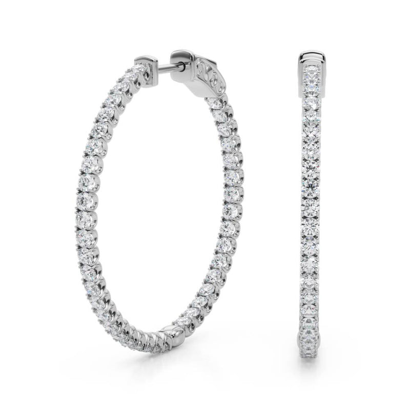 Astree Inside-out Diamond Hoop Earrings