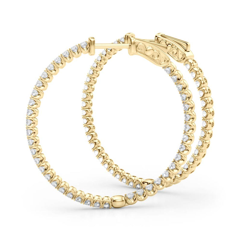 Astree Inside-out Diamond Hoop Earrings