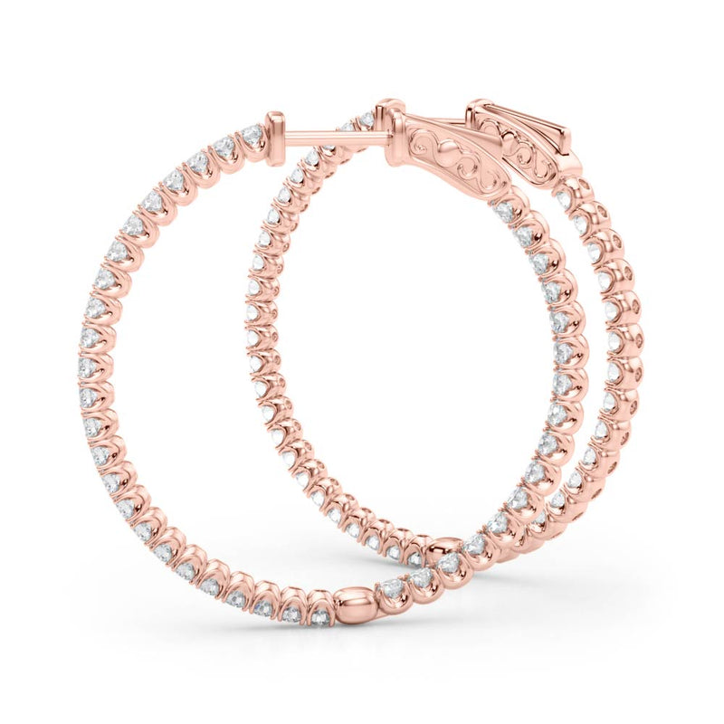 Astree Inside-out Diamond Hoop Earrings