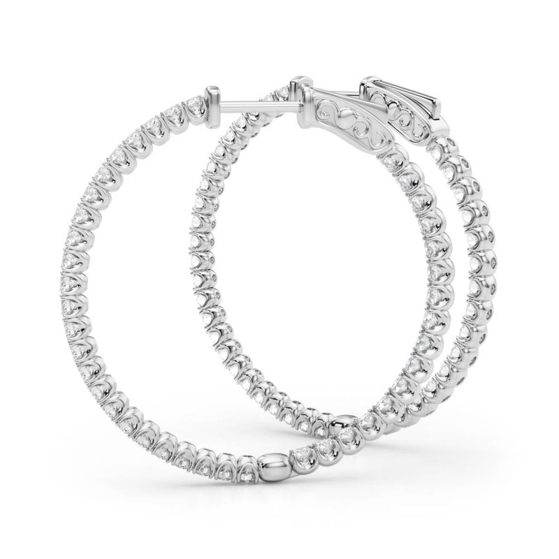 Astree Inside-out Diamond Hoop Earrings