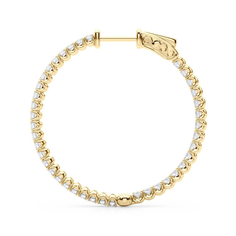 Astree Inside-out Diamond Hoop Earrings