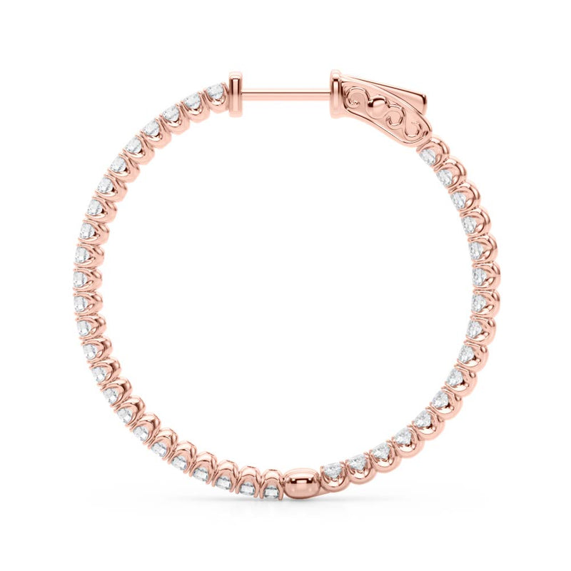 Astree Inside-out Diamond Hoop Earrings