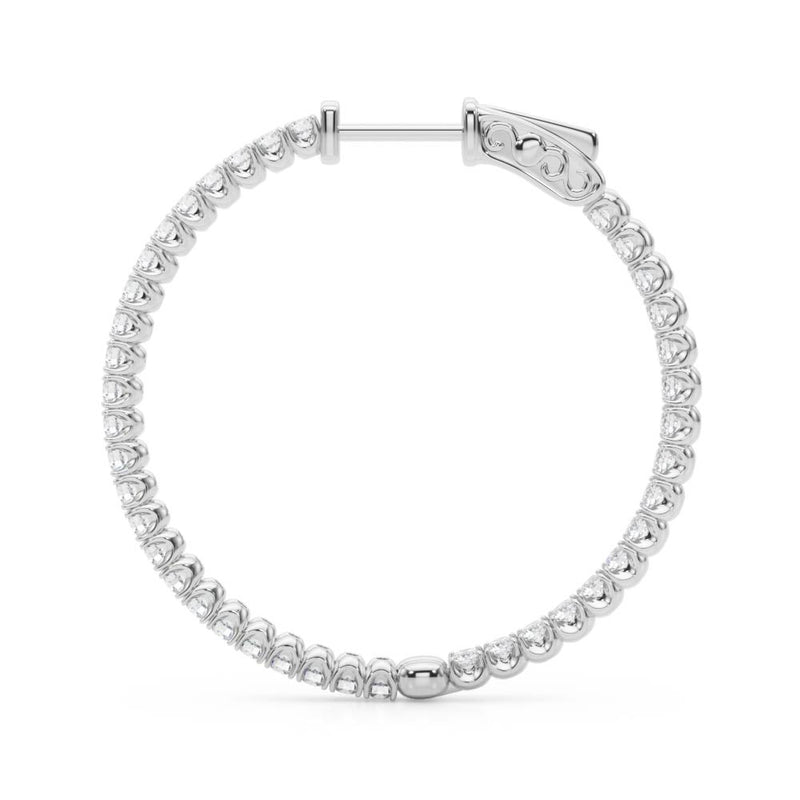 Astree Inside-out Diamond Hoop Earrings