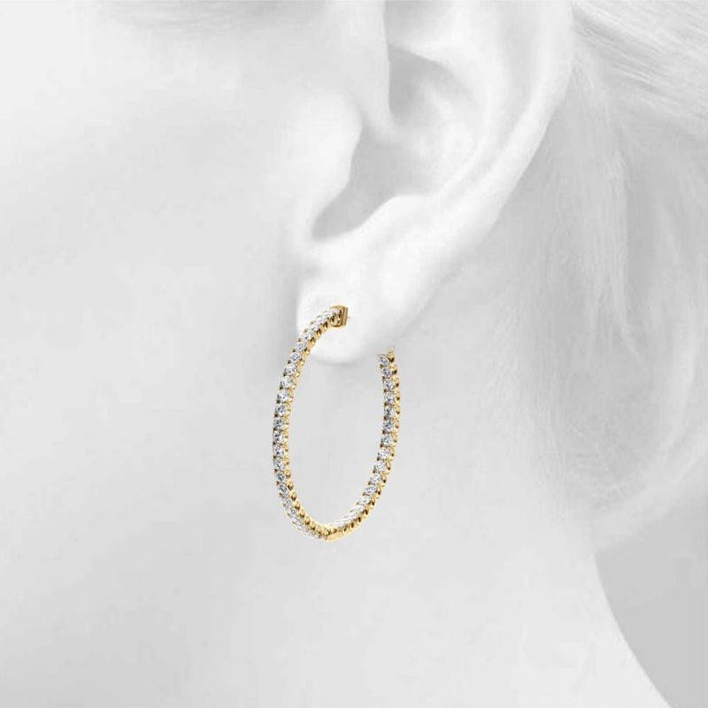 Astree Inside-out Diamond Hoop Earrings