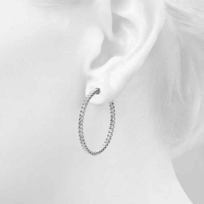 Astree Inside-out Diamond Hoop Earrings