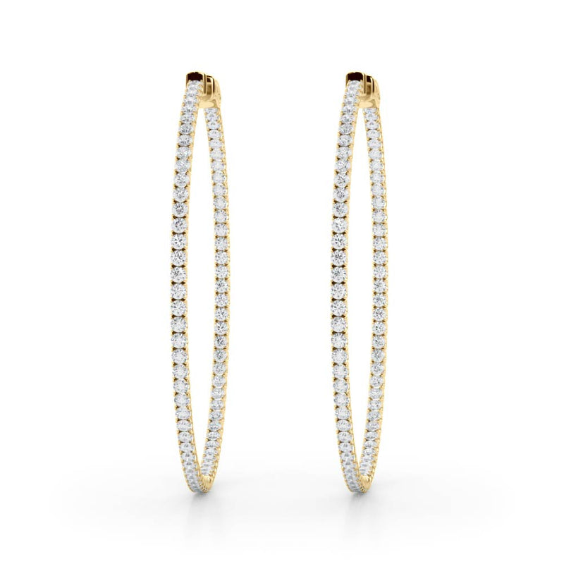 Astree Inside-out Diamond Hoop Earrings