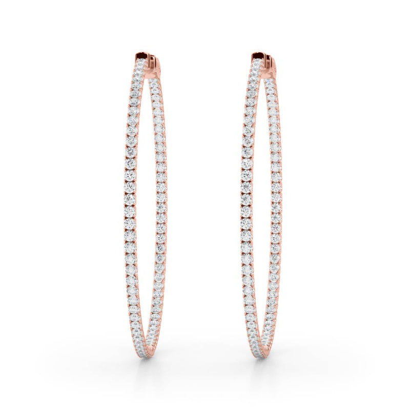 Astree Inside-out Diamond Hoop Earrings