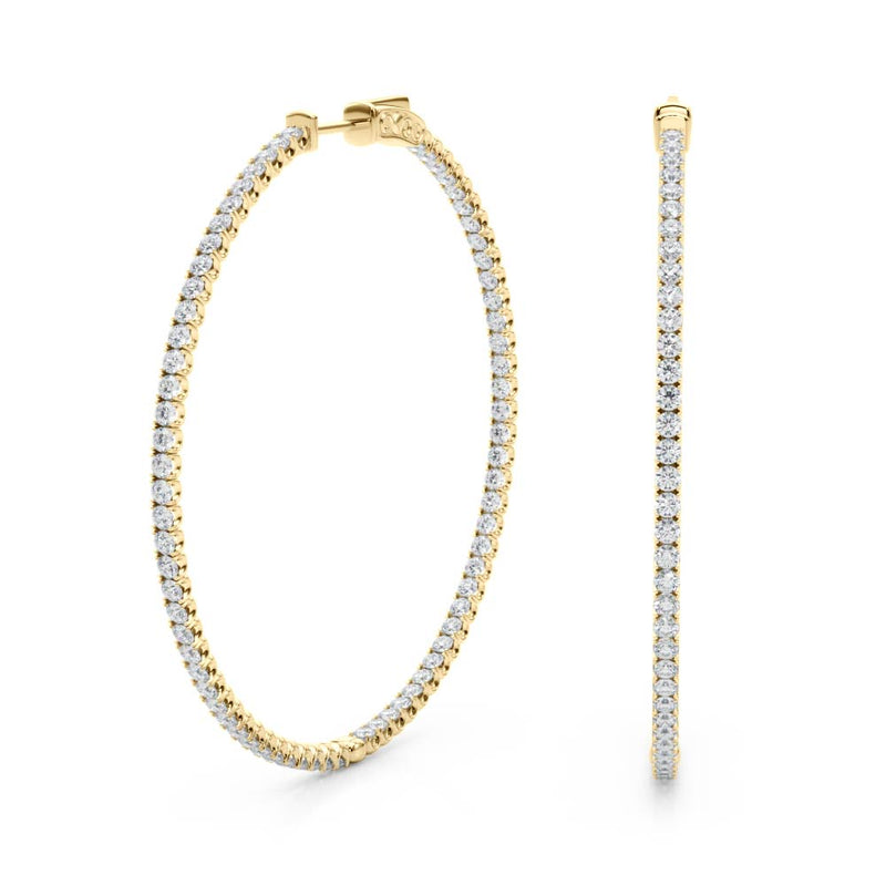 Astree Inside-out Diamond Hoop Earrings