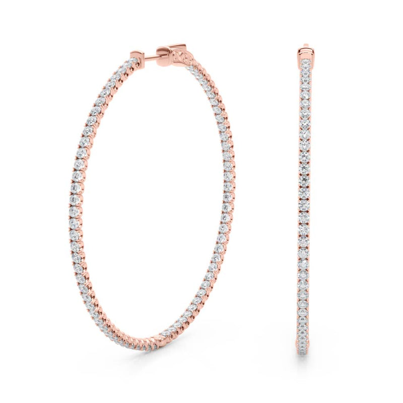 Astree Inside-out Diamond Hoop Earrings