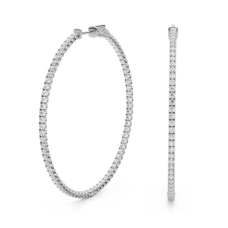 Astree Inside-out Diamond Hoop Earrings