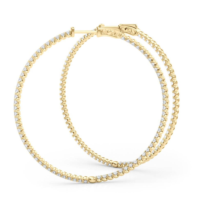 Astree Inside-out Diamond Hoop Earrings