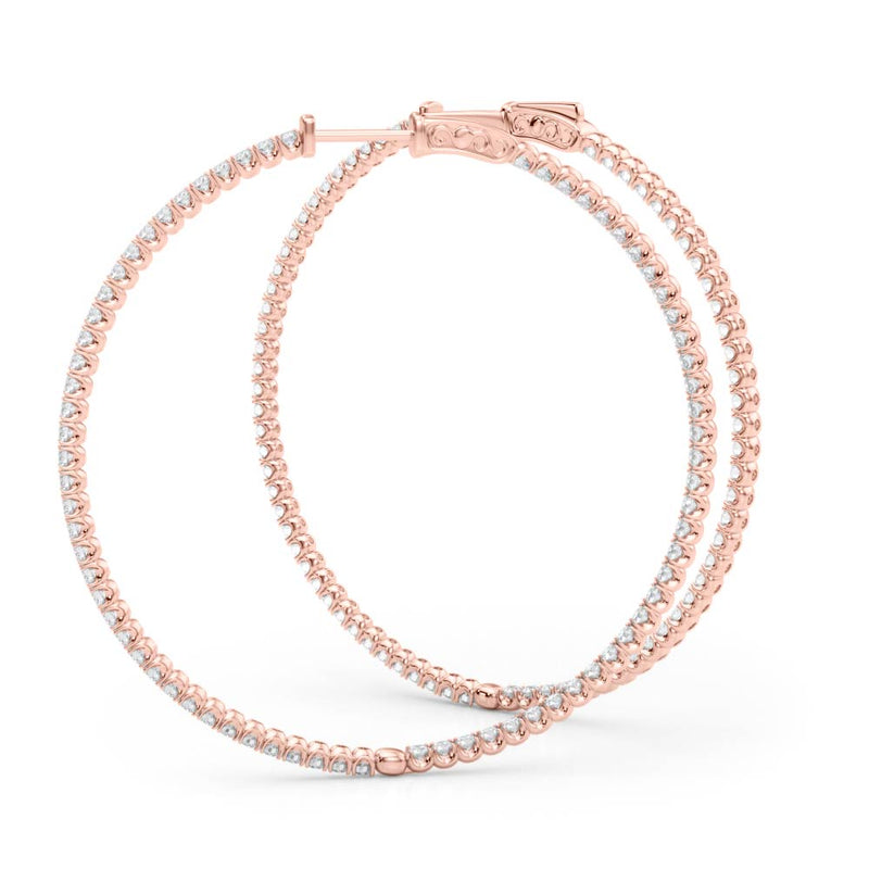 Astree Inside-out Diamond Hoop Earrings