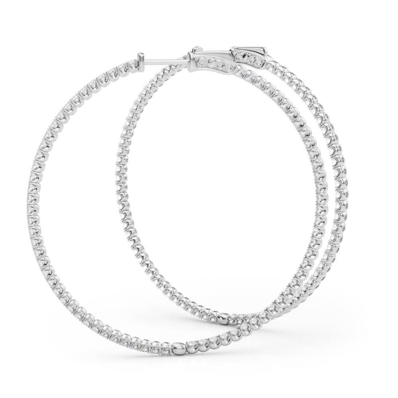 Astree Inside-out Diamond Hoop Earrings
