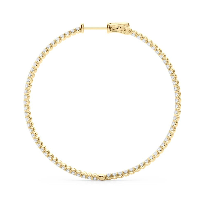 Astree Inside-out Diamond Hoop Earrings