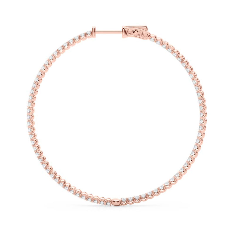 Astree Inside-out Diamond Hoop Earrings
