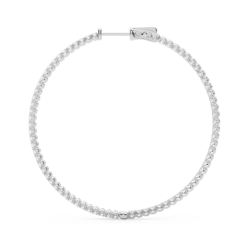 Astree Inside-out Diamond Hoop Earrings