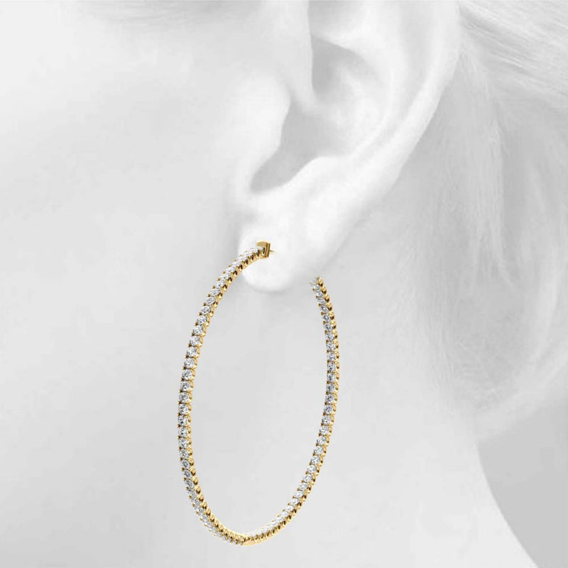 Astree Inside-out Diamond Hoop Earrings