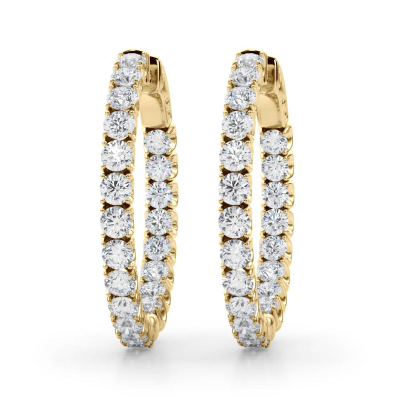 Astree Inside-out Diamond Hoop Earrings