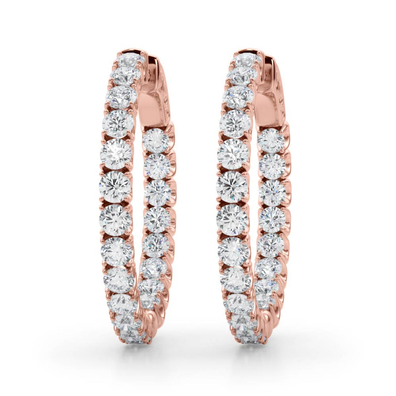 Astree Inside-out Diamond Hoop Earrings