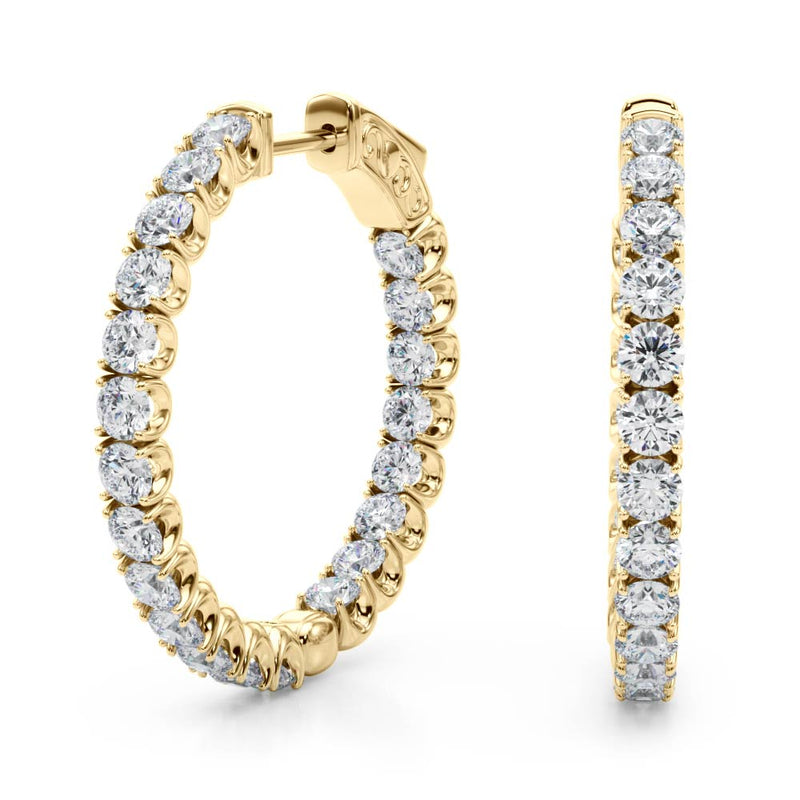 Astree Inside-out Diamond Hoop Earrings