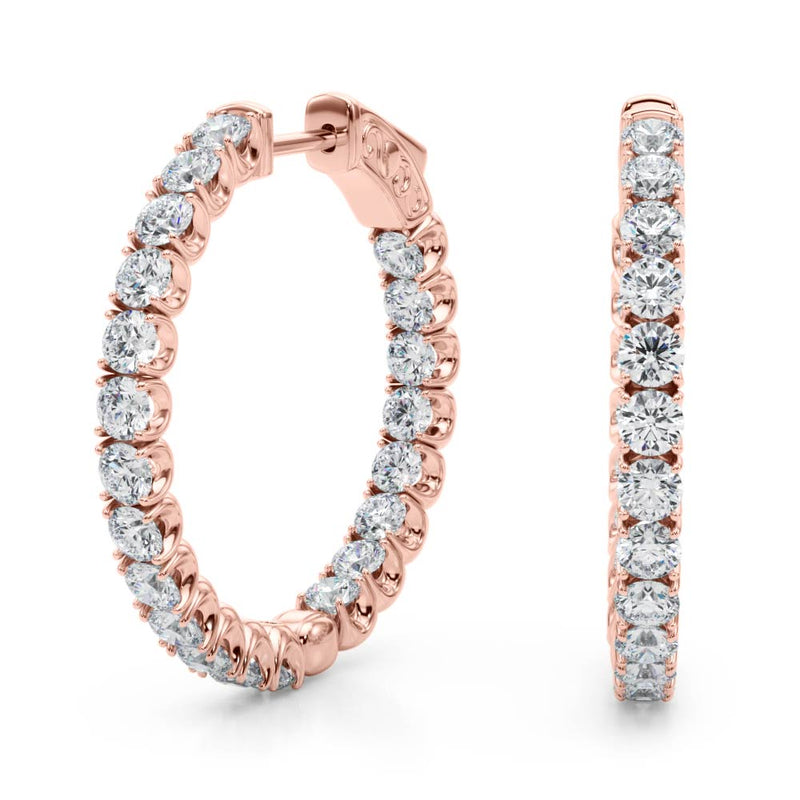 Astree Inside-out Diamond Hoop Earrings
