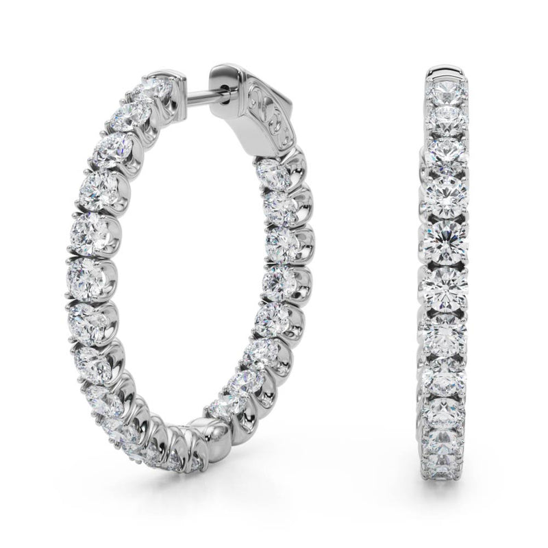 Astree Inside-out Diamond Hoop Earrings