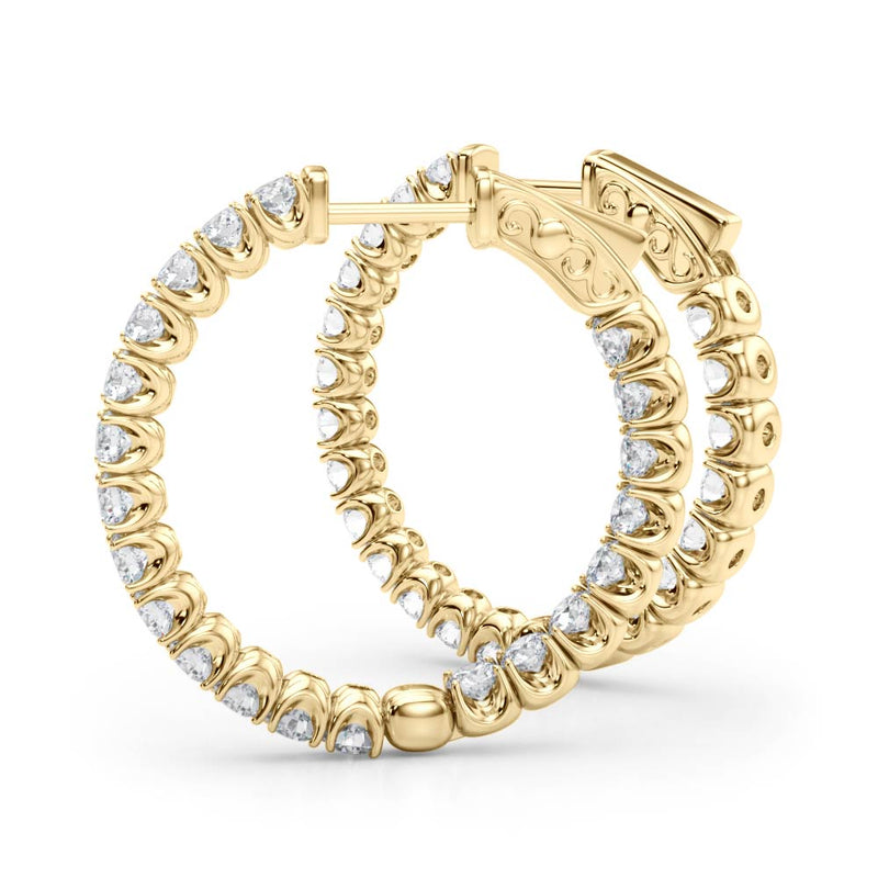 Astree Inside-out Diamond Hoop Earrings