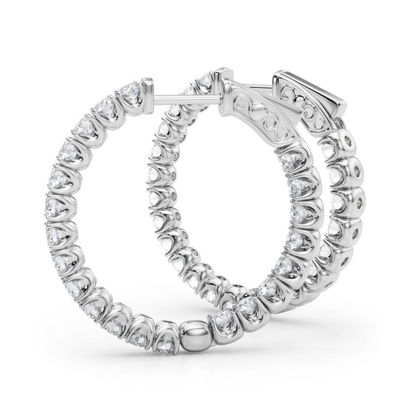 Astree Inside-out Diamond Hoop Earrings