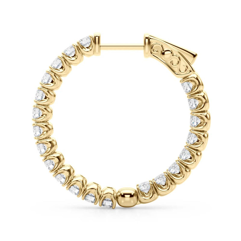 Astree Inside-out Diamond Hoop Earrings
