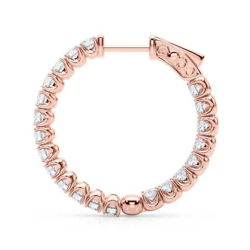 Astree Inside-out Diamond Hoop Earrings