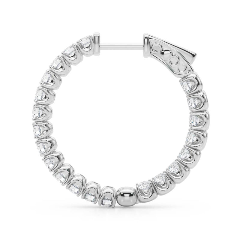 Astree Inside-out Diamond Hoop Earrings
