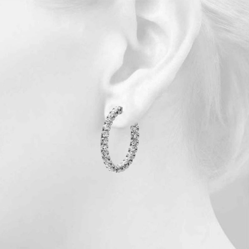 Astree Inside-out Diamond Hoop Earrings