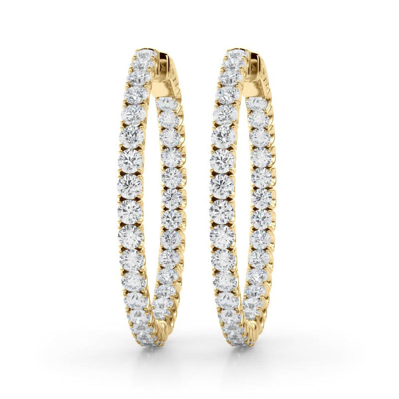 Astree Inside-out Diamond Hoop Earrings