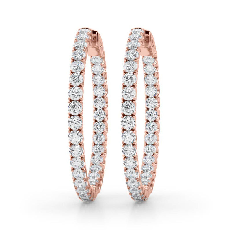 Astree Inside-out Diamond Hoop Earrings