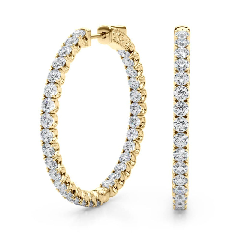 Astree Inside-out Diamond Hoop Earrings