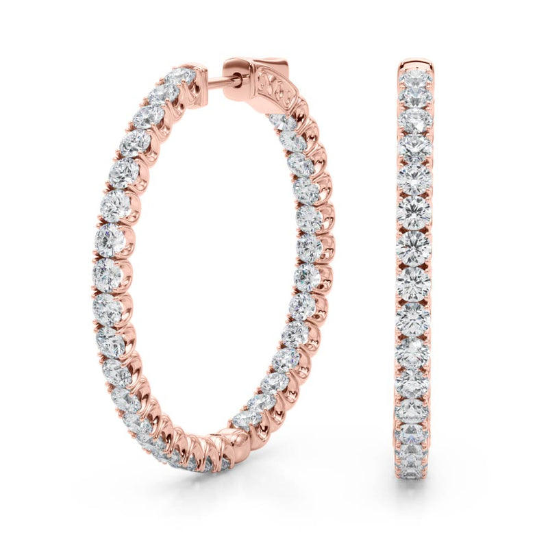 Astree Inside-out Diamond Hoop Earrings