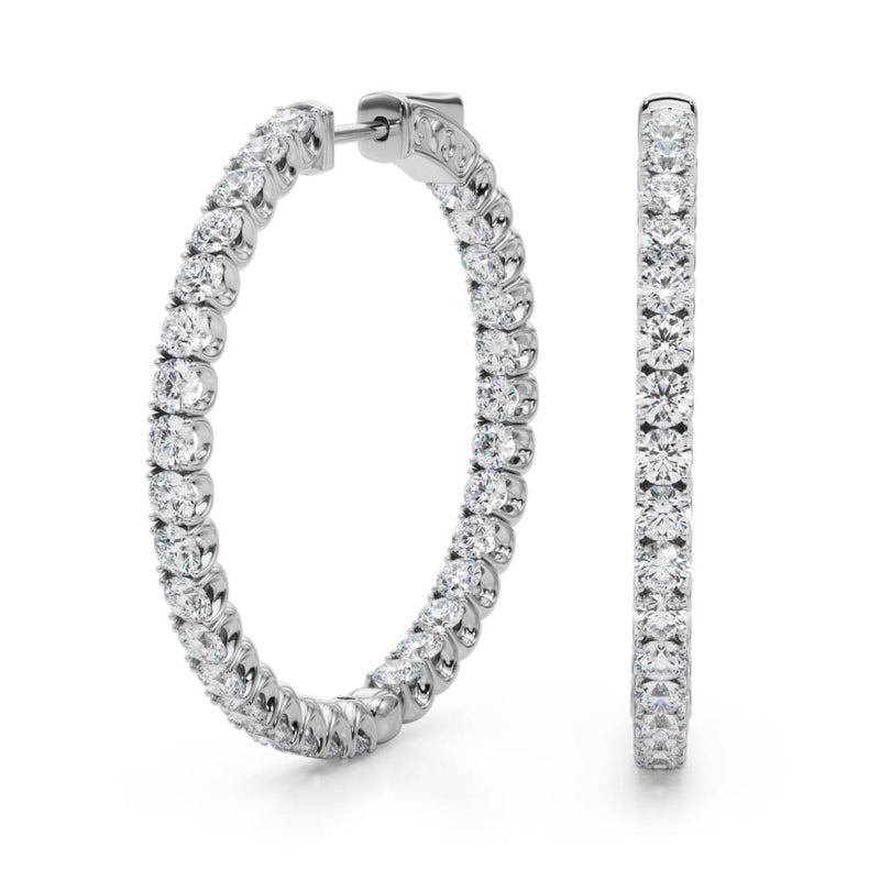 Astree Inside-out Diamond Hoop Earrings