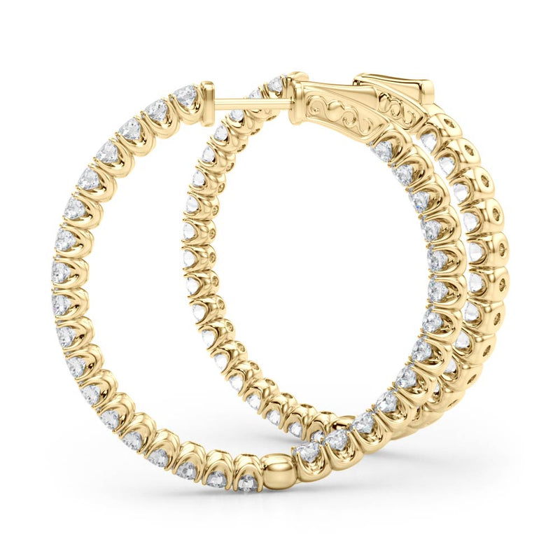 Astree Inside-out Diamond Hoop Earrings