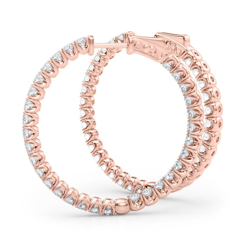 Astree Inside-out Diamond Hoop Earrings