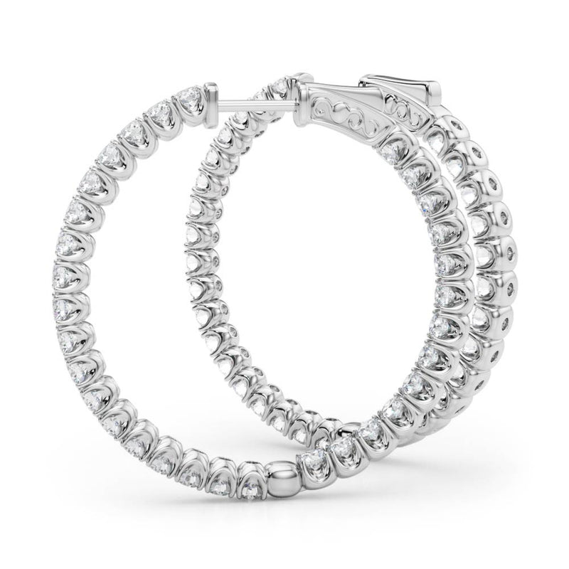 Astree Inside-out Diamond Hoop Earrings