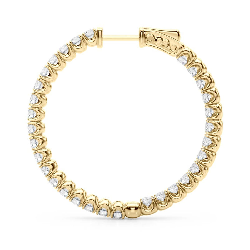 Astree Inside-out Diamond Hoop Earrings