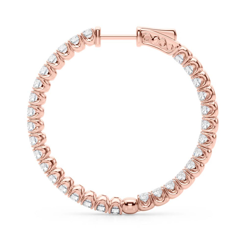 Astree Inside-out Diamond Hoop Earrings
