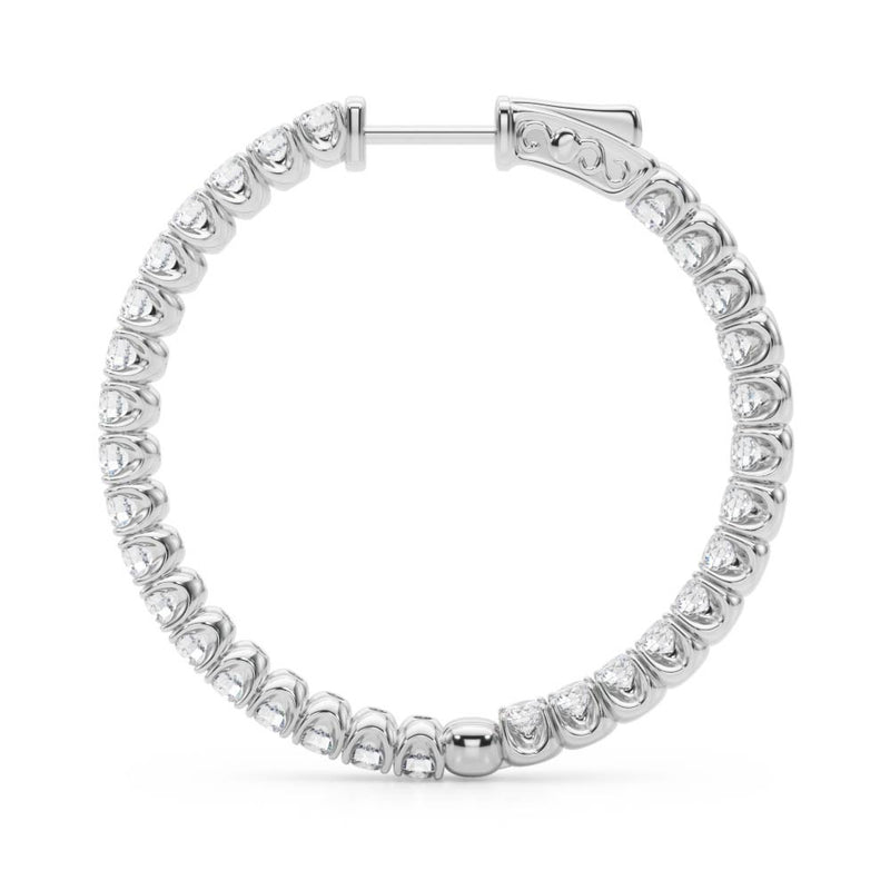 Astree Inside-out Diamond Hoop Earrings