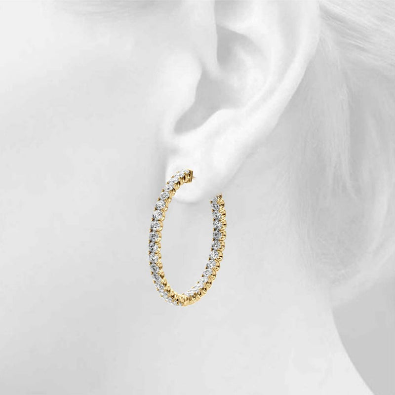 Astree Inside-out Diamond Hoop Earrings