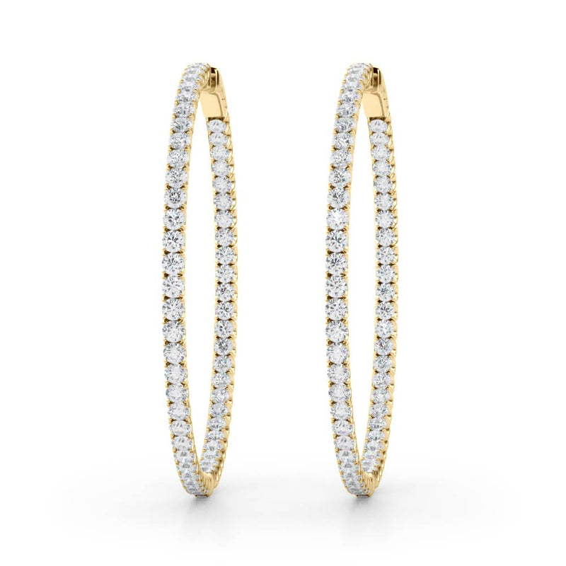 Astree Inside-out Diamond Hoop Earrings