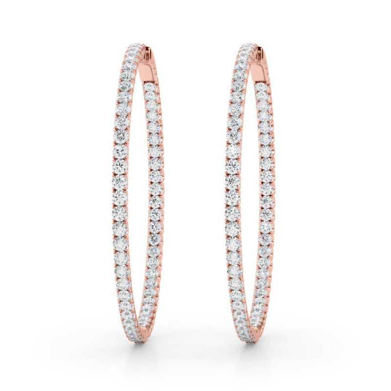 Astree Inside-out Diamond Hoop Earrings
