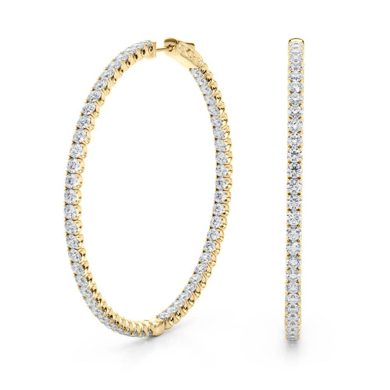 Astree Inside-out Diamond Hoop Earrings
